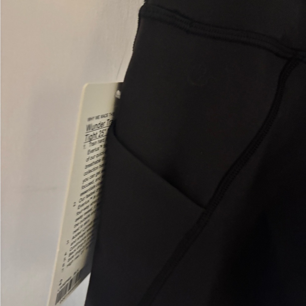 Lululemon Wunder Train High-Rise Tight  25” with pockets Black, Size 2 NWT - Picture 4 of 4